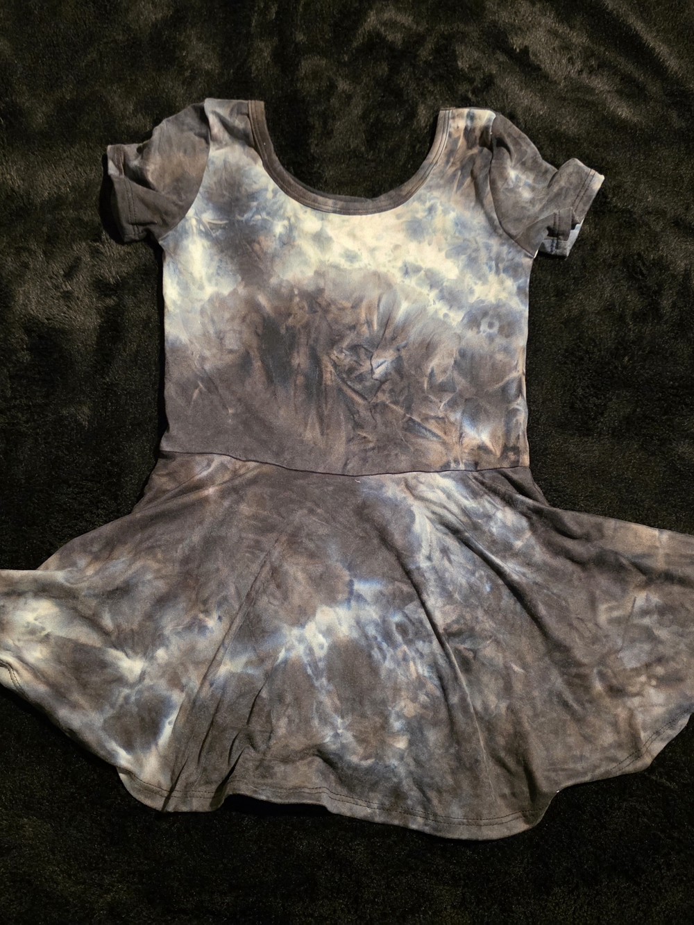 Black Tie Dye Kids Skirted Leo